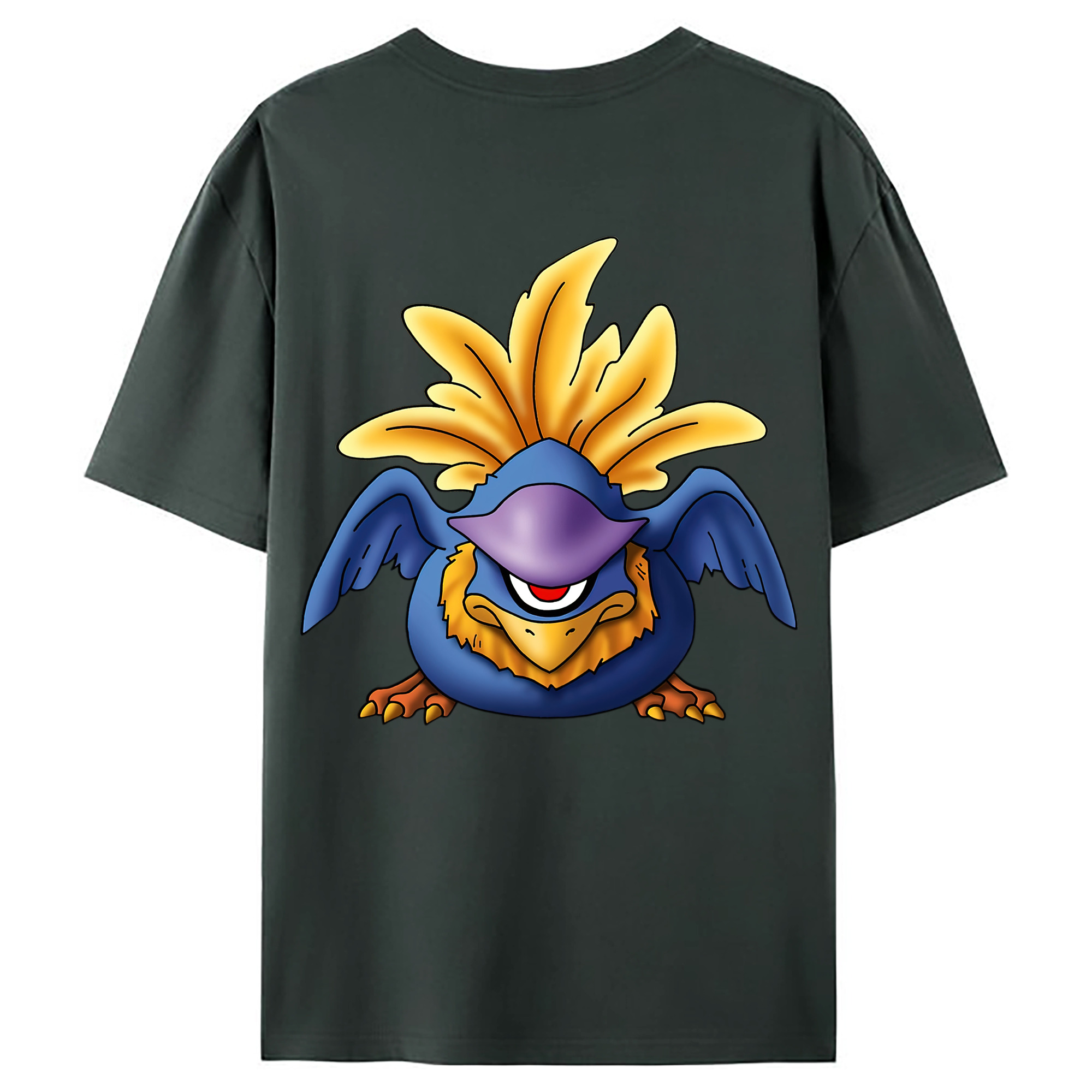 （画像用） ドラゴンクエスト Doragon Kuesuto Dragon Quest 綿100％ メンズ半袖Tシャツ（バックプリント） 通気性